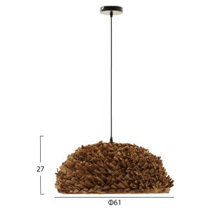 Chandelier, water hyacinth in natural color, D62x30-120hcm Hm4353