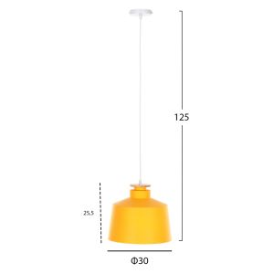 Chandelier, yellow aluminum - white cable, D30x123.5hcm Hm4158.06