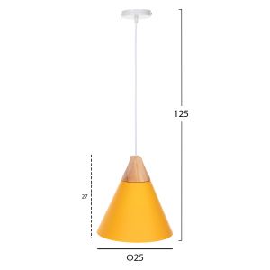 Chandelier, yellow metal, D25x125hcm Hm4146