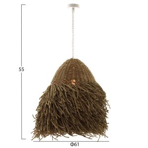 Chandelier, seagrass in natural color, D54x56-140hcm Hm4348