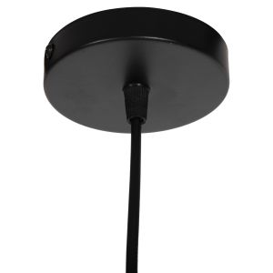 Chandelier, black metal-wood detail on top, 35x35x112hcm Hm4080