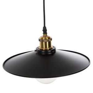 Chandelier, black metal-gold detail on top, D30x109hcm Hm4162