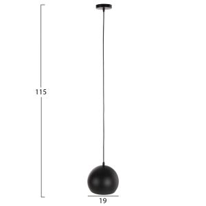 Chandelier, black metal, 19x19x115hcm Hm4107