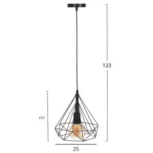 Chandelier, black metal, 25x22x123hcm Hm4063