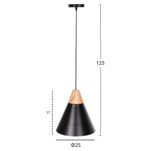 Chandelier, black metal, D25x125hcm Hm4143