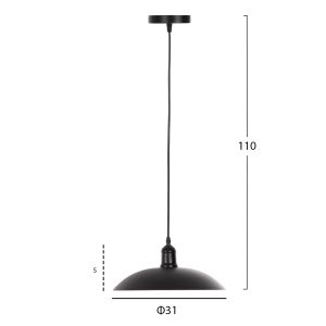 Chandelier, black metal, D31x110hcm Hm4135