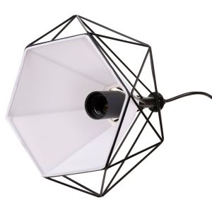 Chandelier, black metal - white lamp cap, 25x25x125ycm Hm4065