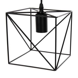 Chandelier, black metal cube, 16x16x123hcm Hm4039