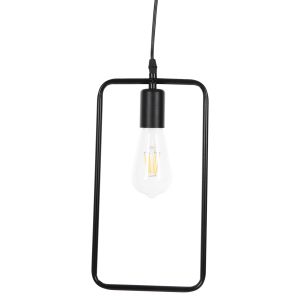 Chandelier, black metal rectangle, 17.5x133hcm Hm4097