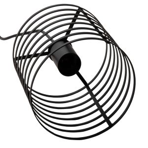 Chandelier, black cylindrical metal, D16x124hcm Hm4090