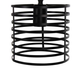 Chandelier, black cylindrical metal, D16x124hcm Hm4090