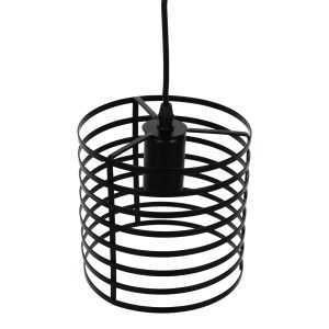 Chandelier, black cylindrical metal, D16x124hcm Hm4090