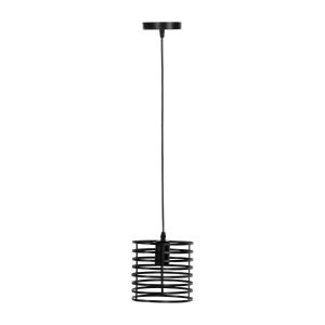 Chandelier, black cylindrical metal, D16x124hcm Hm4090