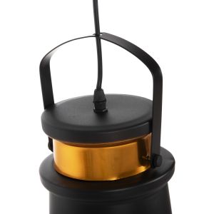 Chandelier, black-gold aluminum, D19x132hcm Hm4140