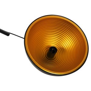 Chandelier, black-gold aluminum, D29x113hcm Hm4153