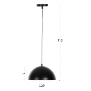 Chandelier, black-gold aluminum, D29x113hcm Hm4153
