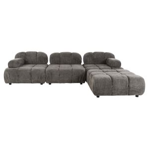 Polymorphic sofa Stonehenge Shifter Hm6073,02 textured fabric in gray color 290x196x76hcm