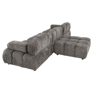 Polymorphic sofa Stonehenge Shifter Hm6073,02 textured fabric in gray color 290x196x76hcm