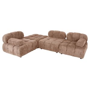Полиморфен диван Stonehenge Shifter Hm6073,02 текстуриран плат в сив цвят 290x196x76hcm