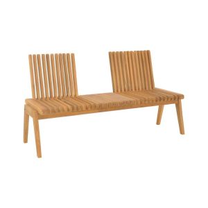 Полиморфен диван-пейка Jey тиково дърво в естествен нюанс 120x57.5x80см