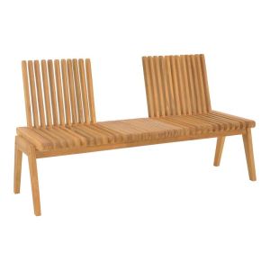Полиморфен диван-пейка Jey тиково дърво в естествен нюанс 150x57.5x80см