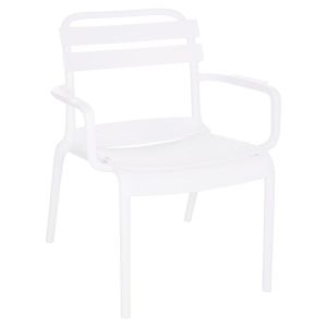 Polypropylene chair Korver Hm6333.01 white 63.5x65x76cm.