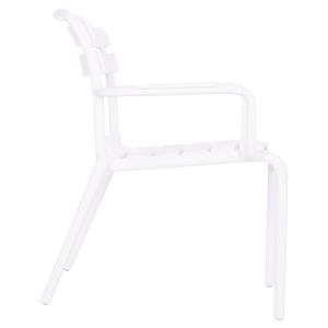 Polypropylene chair Korver Hm6333.01 white 63.5x65x76cm.