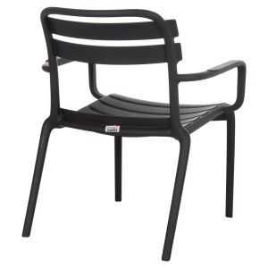 Polypropylene chair Korver Hm6333.02 black 63.5x65x76cm.