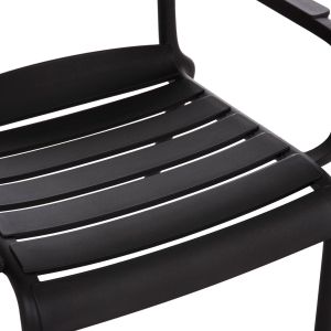 Polypropylene chair Korver Hm6333.02 black 63.5x65x76cm.
