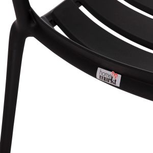 Polypropylene chair Korver Hm6333.02 black 63.5x65x76cm.