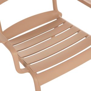 Polypropylene chair Korver Hm6333.04 cappuccino 63.5x65x76cm.