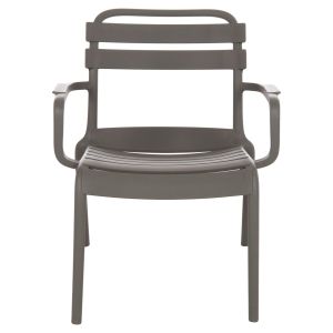 Polypropylene chair Korver Hm6333.05 dark olive green 63.5x65x76cm.
