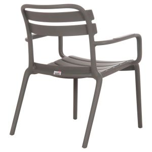 Polypropylene chair Korver Hm6333.05 dark olive green 63.5x65x76cm.