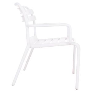 Polypropylene two-seater bench Korver Hm6332.01 white 113x65x76 cm.