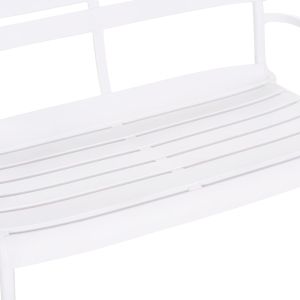Polypropylene two-seater bench Korver Hm6332.01 white 113x65x76 cm.