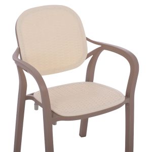 Полипропиленово кресло Hm5820,02 цвят капучино 57х57х83cm