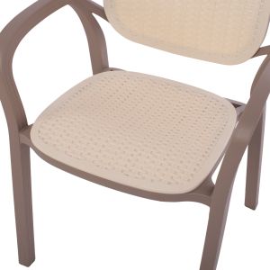 Полипропиленово кресло Hm5820,02 цвят капучино 57х57х83cm