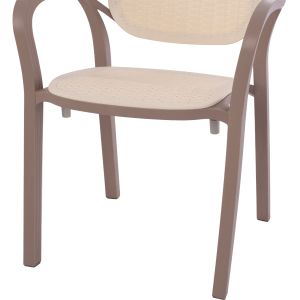 Полипропиленово кресло Hm5820,02 цвят капучино 57х57х83cm