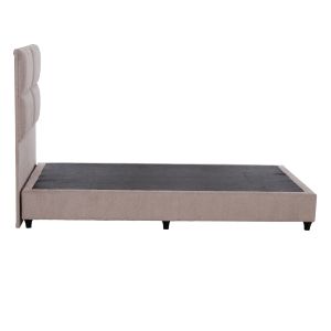 Semi-double bed with beige fabric Milo Hm646.32 for mattress 120x200cm.