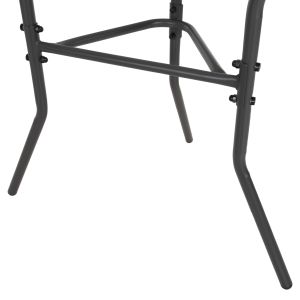 Полукръгла маса лима Hm5967,01 метал в сив цвят с стъклен плот 70x40x64,5hcm