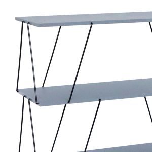 Side table-shelf Tars grey-black 120x30x9.cm
