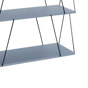 Side table-shelf Tars grey-black 80x30x69.2cm