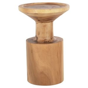 Side table Bermal solid wood suar in natural Φ30x46hcm Hm9889