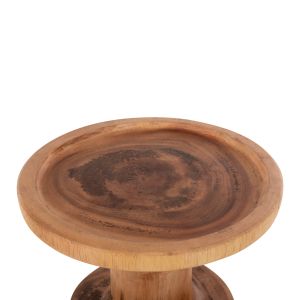 Side table Bermal solid wood suar in natural Φ30x46hcm Hm9889