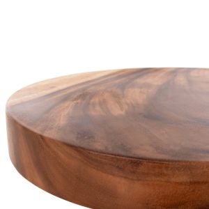 Side table Berman Hm9902 solid wood suar in natural D35x51hcm