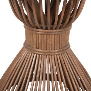 Side table Circe natural rattan in brown D40x45.5hcm Hm9869