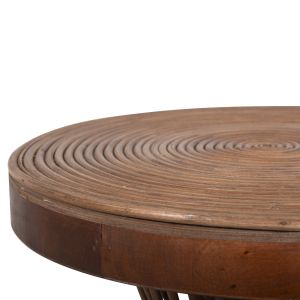 Side table Circe natural rattan in brown D40x45.5hcm Hm9869