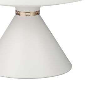 Side table Coozlin white marble metal D70x40cm