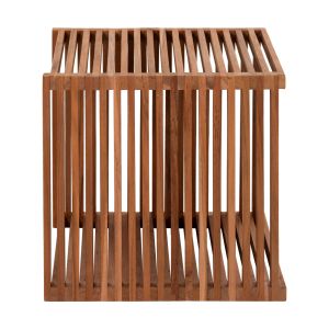 Cube side table made of solid teak wood Hm9482
