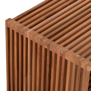 Cube side table made of solid teak wood Hm9482